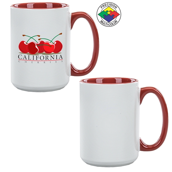 15oz Gloss Colored El Grande Mug with c-shaped handle. Spot color.... from ASI 80093 Pyrographics / Pyrographics Line