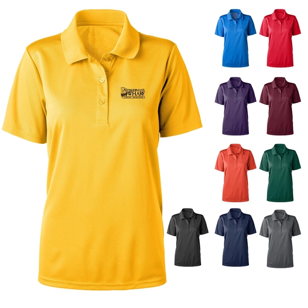 Women's polo with pill and snag resistance, UPF25+ protection, and short... from ASI 57653 Gold Bond