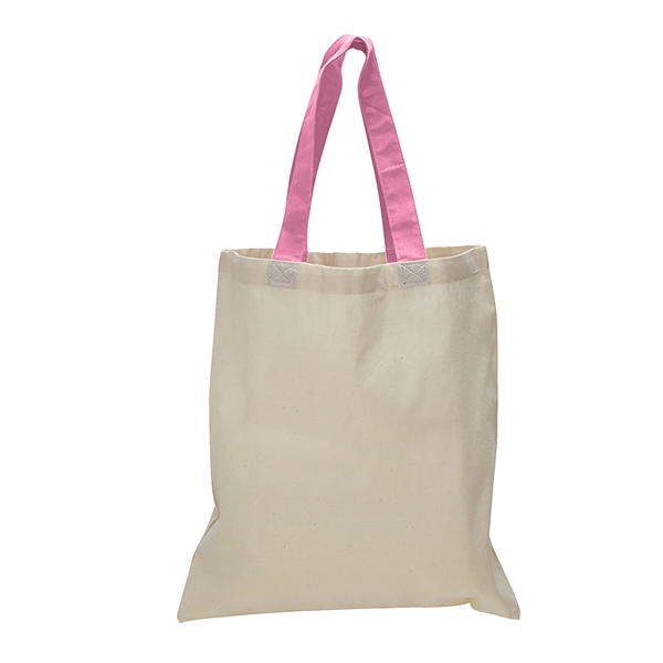 Natural colored 6 oz. cotton bag with colored handles.... from ASI 79840 The Proinnovative Line / Proinnovative Line