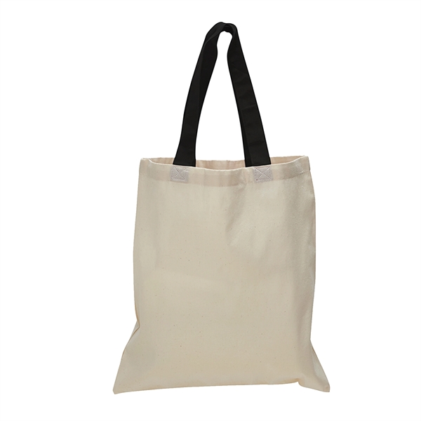 Natural colored 6 oz. cotton bag with colored handles.... from ASI 79840 The Proinnovative Line / Proinnovative Line