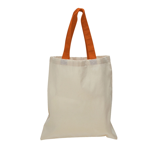 Natural colored 6 oz. cotton bag with colored handles.... from ASI 79840 The Proinnovative Line / Proinnovative Line