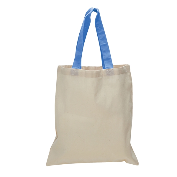 Natural colored 6 oz. cotton bag with colored handles.... from ASI 79840 The Proinnovative Line / Proinnovative Line