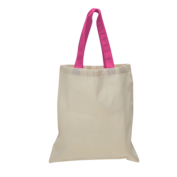 Natural colored 6 oz. cotton bag with colored handles.... from ASI 79840 The Proinnovative Line / Proinnovative Line