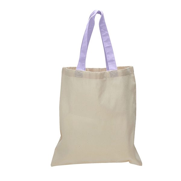Natural colored 6 oz. cotton bag with colored handles.... from ASI 79840 The Proinnovative Line / Proinnovative Line
