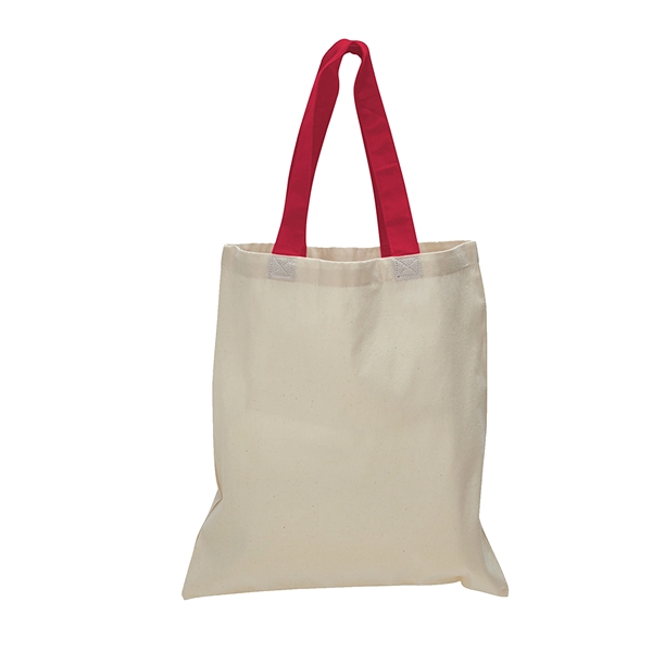 Natural colored 6 oz. cotton bag with colored handles.... from ASI 79840 The Proinnovative Line / Proinnovative Line