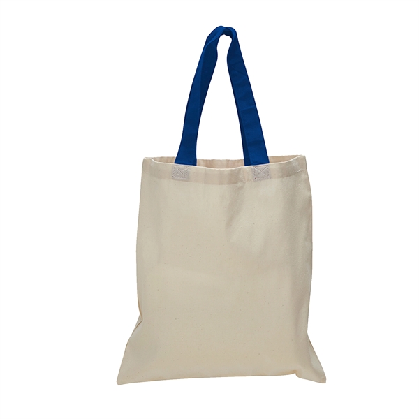 Natural colored 6 oz. cotton bag with colored handles.... from ASI 79840 The Proinnovative Line / Proinnovative Line