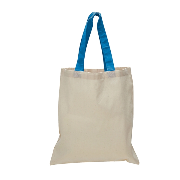 Natural colored 6 oz. cotton bag with colored handles.... from ASI 79840 The Proinnovative Line / Proinnovative Line