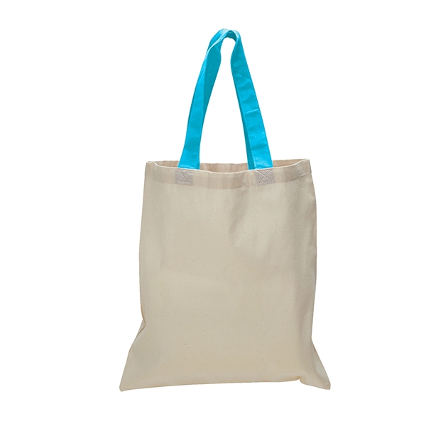 Natural colored 6 oz. cotton bag with colored handles.... from ASI 79840 The Proinnovative Line / Proinnovative Line