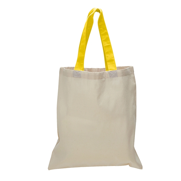 Natural colored 6 oz. cotton bag with colored handles.... from ASI 79840 The Proinnovative Line / Proinnovative Line