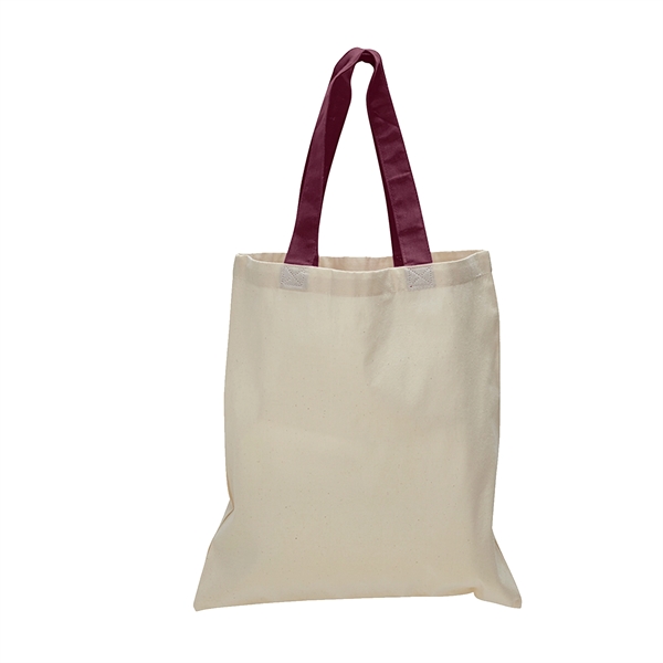 Natural colored 6 oz. cotton bag with colored handles.... from ASI 79840 The Proinnovative Line / Proinnovative Line