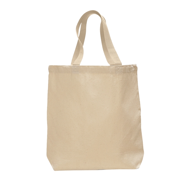 Heavy canvas tote bag with bottom gusset. Natural body with colored... from ASI 79840 The Proinnovative Line