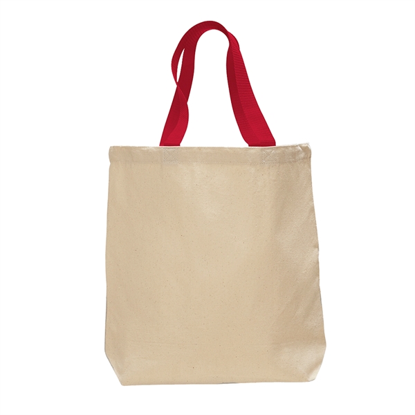 Heavy canvas tote bag with bottom gusset. Natural body with colored... from ASI 79840 The Proinnovative Line