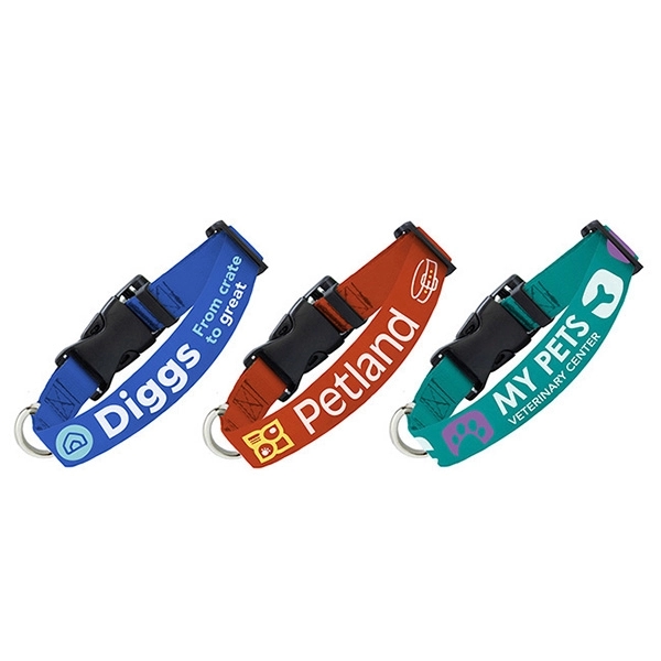 .8" wide polyester dog collar with PMS matched woven polyester and... from ASI 45657 Pop! Promos