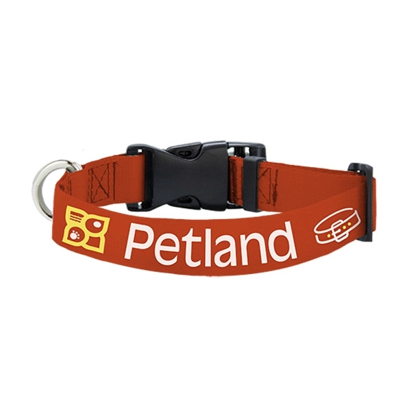 .8" wide polyester dog collar with PMS matched woven polyester and... from ASI 45657 Pop! Promos