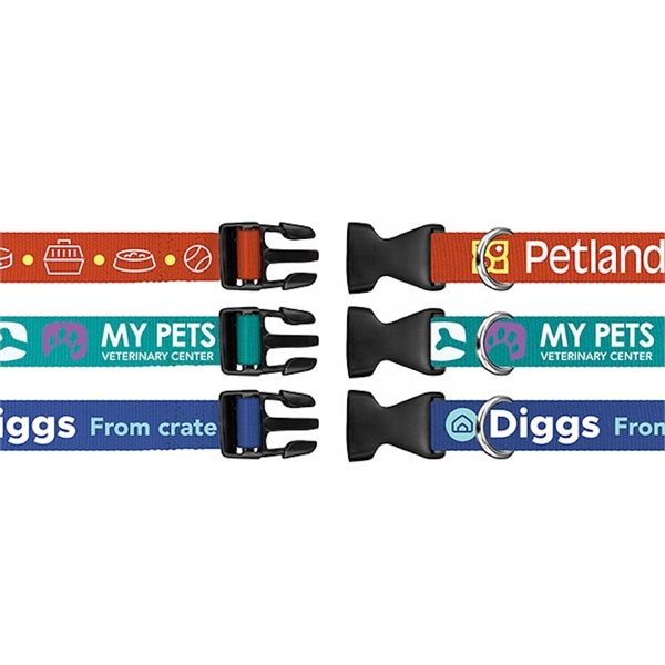 .8" wide polyester dog collar with PMS matched woven polyester and... from ASI 45657 Pop! Promos
