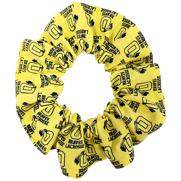 Muslin covered elastic ponytail wrap with overall print.... from ASI 31260 AdCapitol