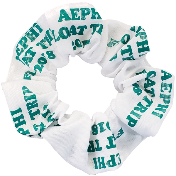 Muslin covered elastic ponytail wrap with overall print.... from ASI 31260 AdCapitol