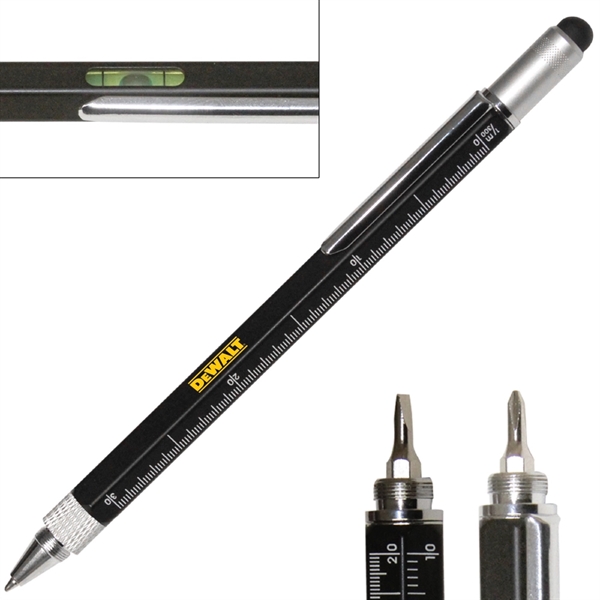 Aluminum Ruler Pen with Level, Screwdriver & Stylus... from ASI 31570 Advantage Industries / AdVantage Line®