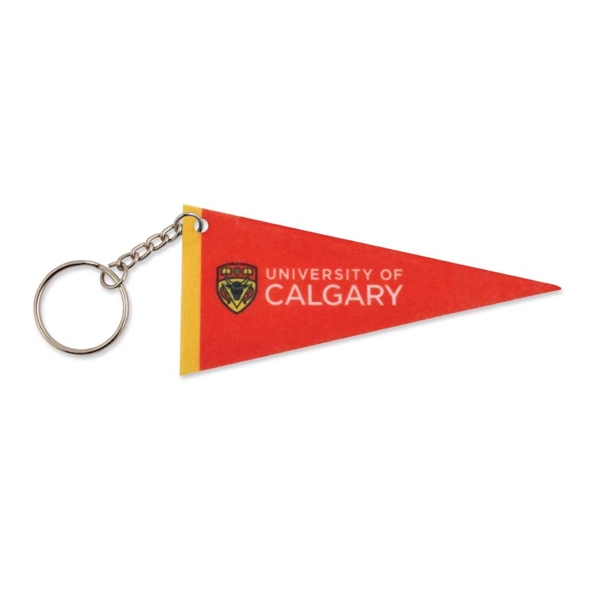 This banner shape felt keychain makes a great gift for all... from ASI 93987 Martini-Vispak Inc.