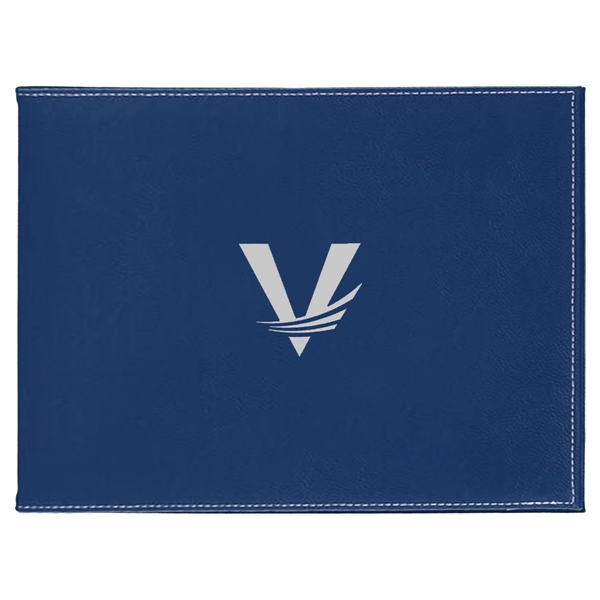 12" x 9" PU leatherette blue and silver holder for 8... from ASI 74601 Calico