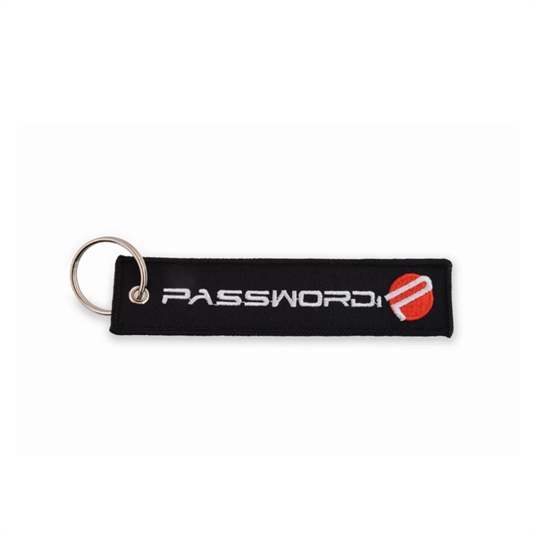 Airline Travel Key Tag with twill fabric with custom embroidered logo... from ASI 93987 Martini-Vispak Inc.