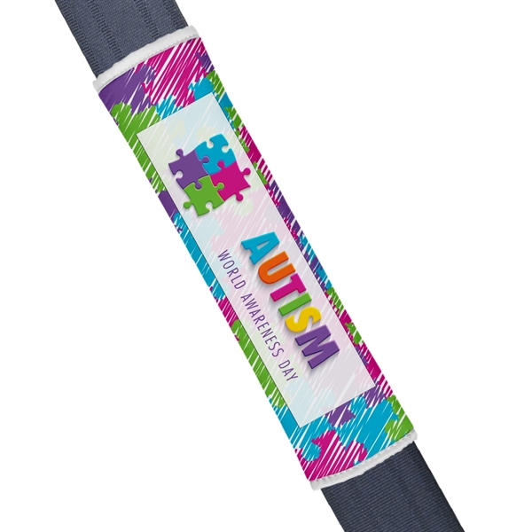 Plush sublimated seat belt cover adds some extra comfort to your... from ASI 93987 Martini-Vispak Inc.