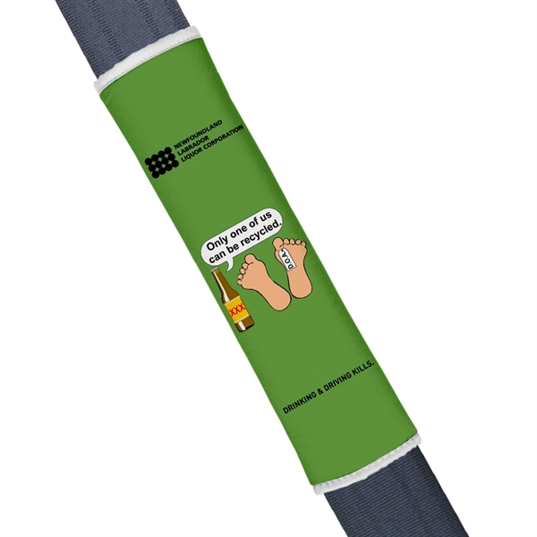 Plush sublimated seat belt cover adds some extra comfort to your... from ASI 93987 Martini-Vispak Inc.
