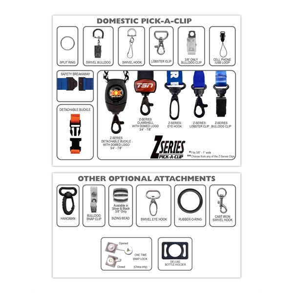 Flat woven deluxe polyester 7/8" wide, 36" long printed full color... from ASI 93987 Martini-Vispak Inc.