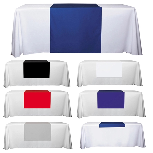 30"W x 90"L table runner made of polyester fabric with customization.... from ASI 62660 Innovation Line