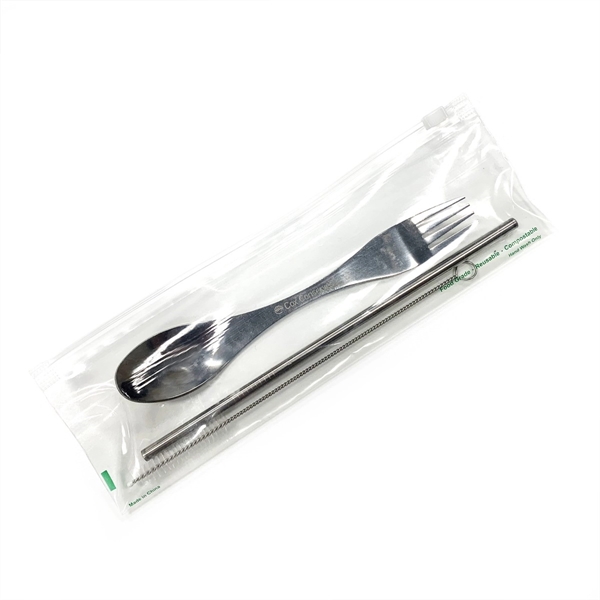 Stainless steel utensils and straw set... from ASI 98766 Yanlee Trading Co Ltd / Delite Promotional Products