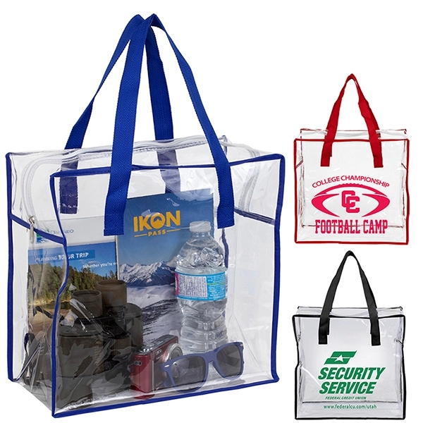 Clear vinyl stadium-friendly tote bag with 20" reinforced handles.... from ASI 62660 Innovation Line