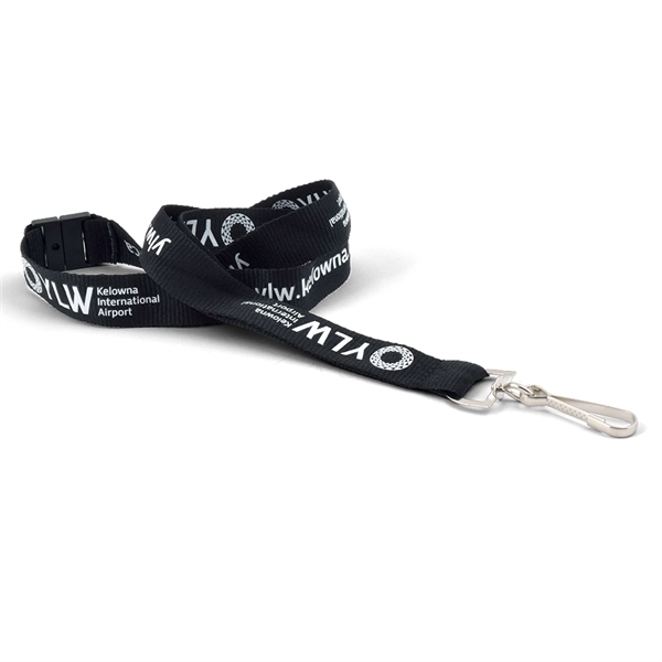 3/4" wide silkscreened lanyard printed one color one sided with safety... from ASI 93987 Martini-Vispak Inc.