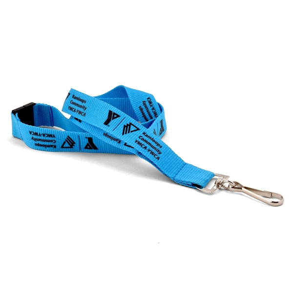 3/4" wide silkscreened lanyard printed one color one sided with safety... from ASI 93987 Martini-Vispak Inc.