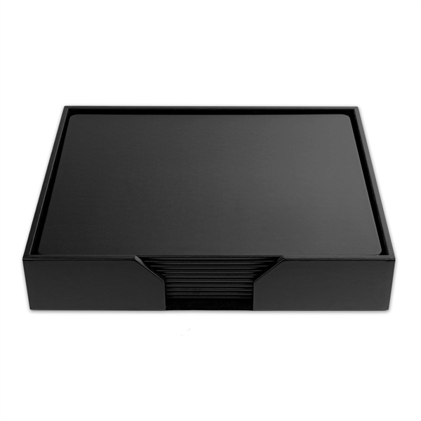 Black leather conference room set measuring 20" L x 16" W... from ASI 48125 Dacasso / DaCasso