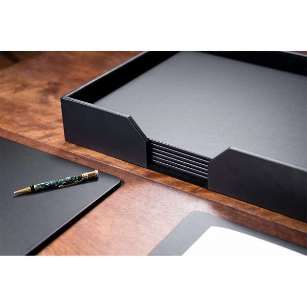 Black leatherette conference room set measuring 17" L x 14" W... from ASI 48125 Dacasso / DaCasso