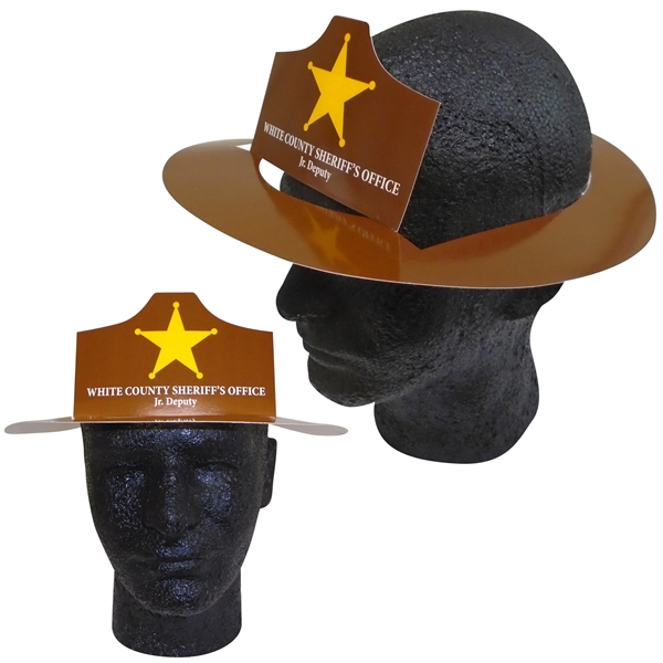 Trooper/ranger hat, made from 14pt. high density white paper board.... from ASI 67620 Lion Circle Corp / Lion/Circle