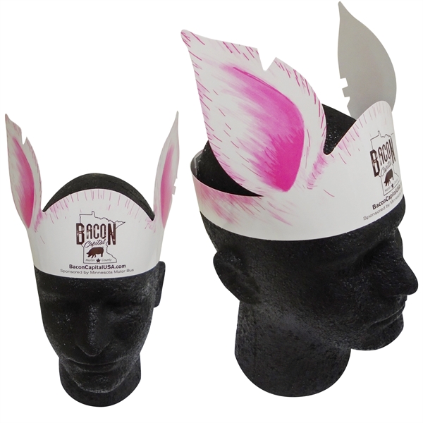 Pig ears headband made from 14 pt., high density, white poster... from ASI 67620 Lion Circle Corp / Lion/Circle