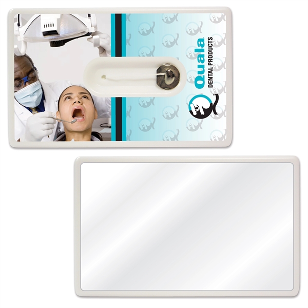 Greeting card with credit card style dental floss featuring a mirror.... from ASI 90807 Tekweld