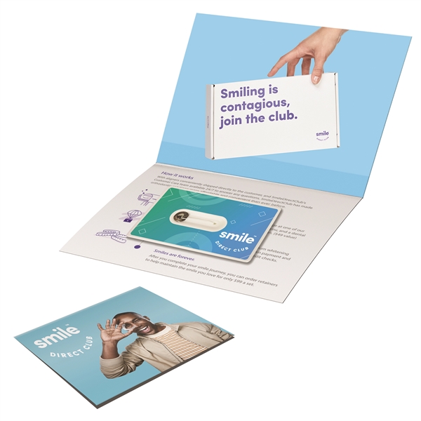 Greeting card with credit card style dental floss featuring a mirror.... from ASI 90807 Tekweld