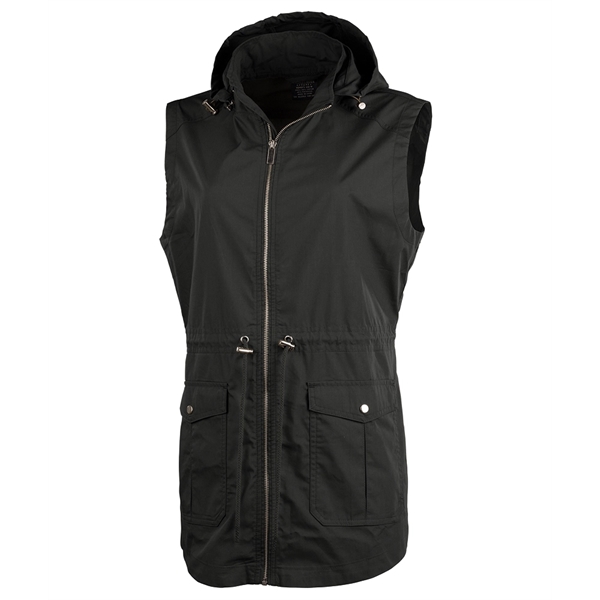 Women's cotton and polyester Bristol utility vest with zippered closure.... from ASI 44620 Charles River Apparel