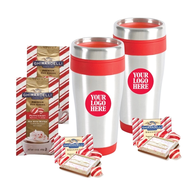 Set of 2-tumblers, Ghirardelli Cocoa and Chocolate Squares... from ASI 89971 Stuff A Mug