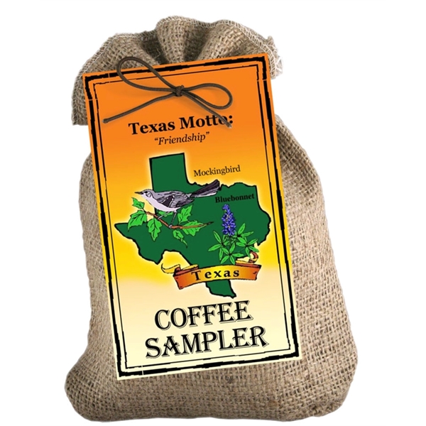 Cafe Bustelo Coffee with Jute Bag and full color hang tag... from ASI 89971 Stuff A Mug