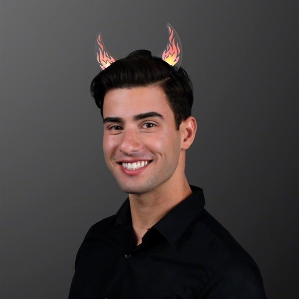 Dancing Flames Light Up Devil Horn Headband: Blank and Imprinted Pricing... from ASI 34194 ALightPromos