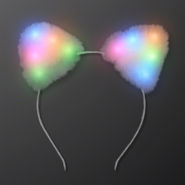 Soft Cat Ears Light Up Headbands; Blank and Imprinted pricing... from ASI 34194 ALightPromos