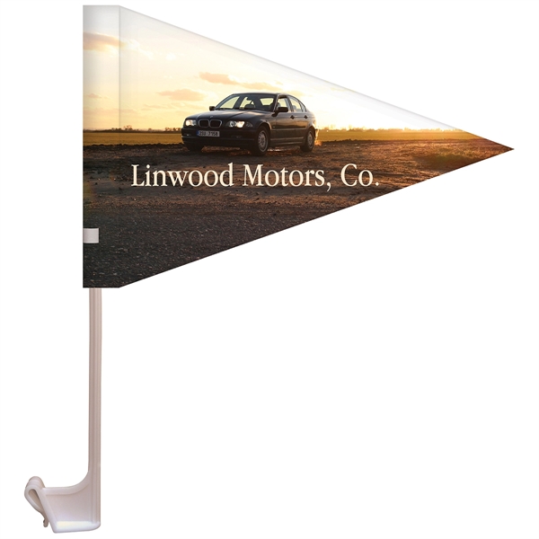 7.5" x 10.5" Single Reverse Pennant Style Custom Knit Polyester Car... from ASI 80228 Quinn
