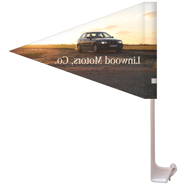 7.5" x 10.5" Single Reverse Pennant Style Custom Knit Polyester Car... from ASI 80228 Quinn