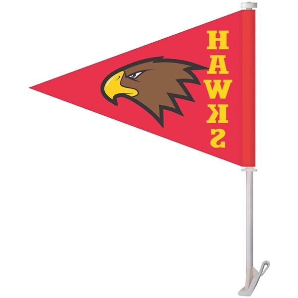 11.5" x 15" polyester car flag mounted on a plastic staff... from ASI 80228 Quinn