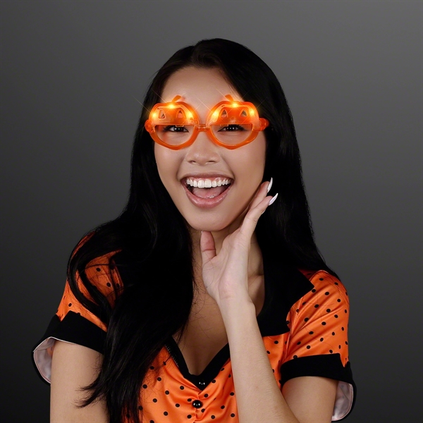 Blank or imprinted. Light up pumpkin sunglasses.... from ASI 34194 ALightPromos / Alight Promotional Products