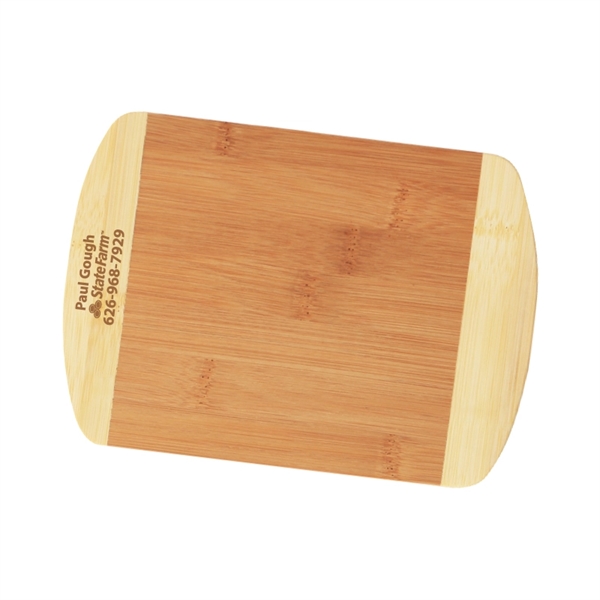 8" x 5 3/4" x 7/16" bamboo cutting board with two-tone... from ASI 57655 STOPNGO Line