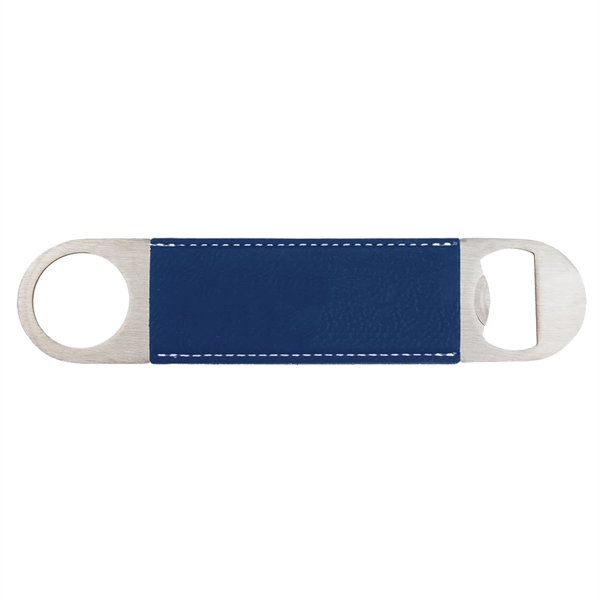 1 1/2" x 7" x 1/8" stainless steel and blue leatherette... from ASI 74601 Calico